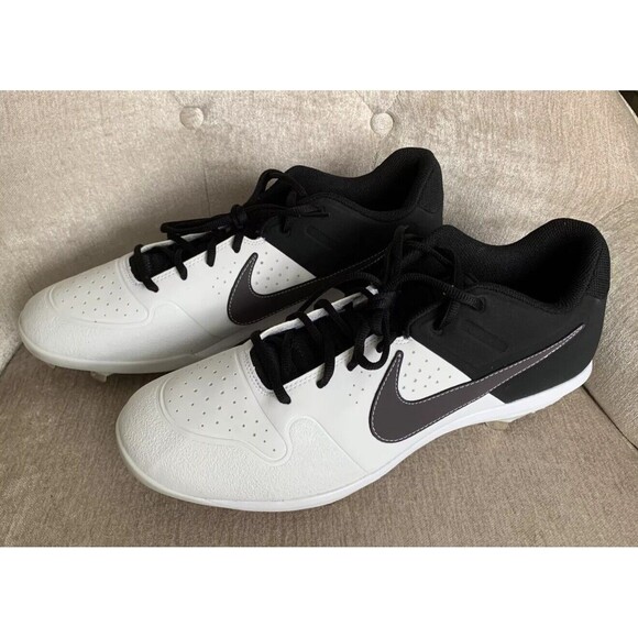 NWOB Nike Huarache Mens Varsity Baseball Metal Cleats Size 14 A07960-102 - Picture 3 of 5